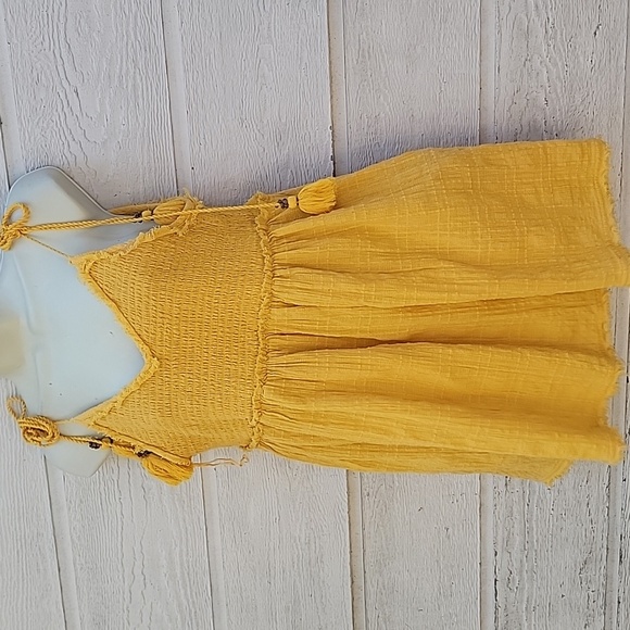 Frew People Sunderched Yellow Summer Dress Size XS - Picture 4 of 6